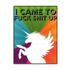 I Came To F*ck Sh*t Up Unicorn Digital Art Print - 8 x 10